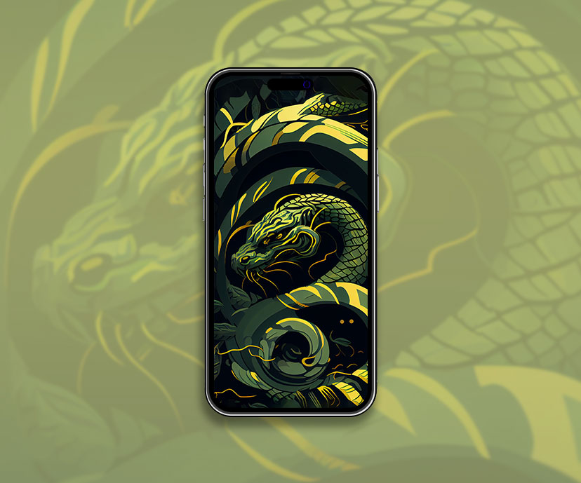 ancient serpent green wallpapers collection