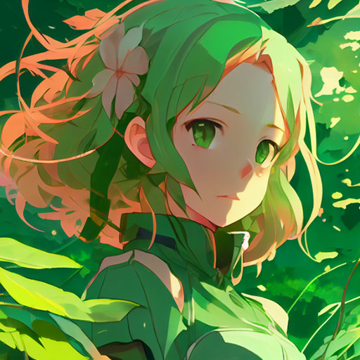 anime girl green pfp 18