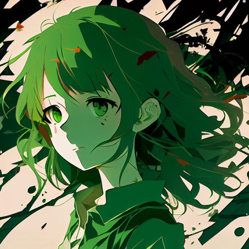 anime girl green pfp 19