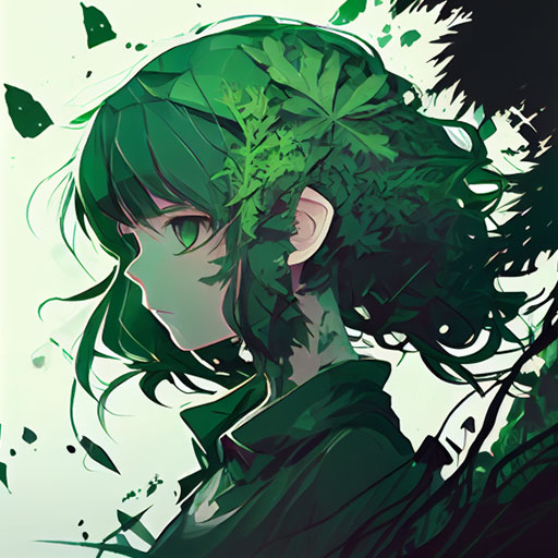 anime girl green pfp 21