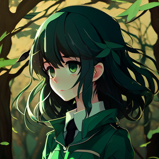 anime girl green pfp 5
