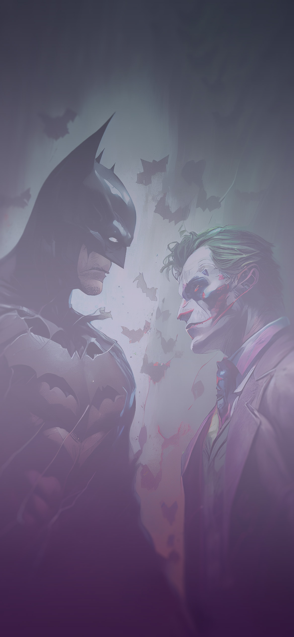 batman vs joker aesthetic background
