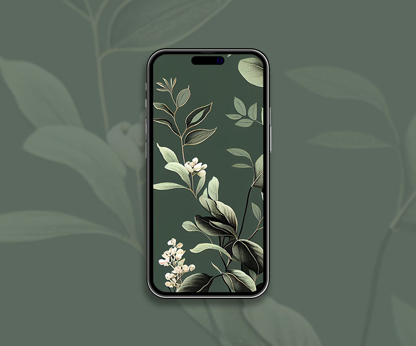 blooming flowers sage green wallpapers collection