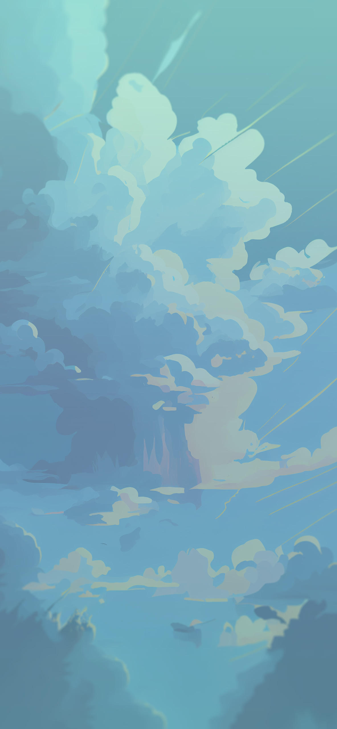 blue clouds aesthetic background