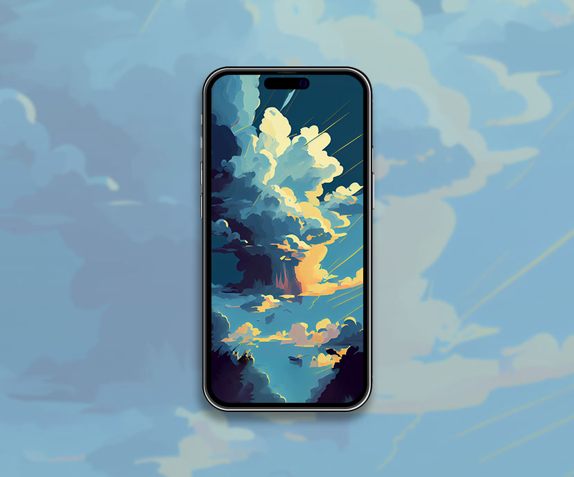 blue clouds aesthetic wallpapers collection
