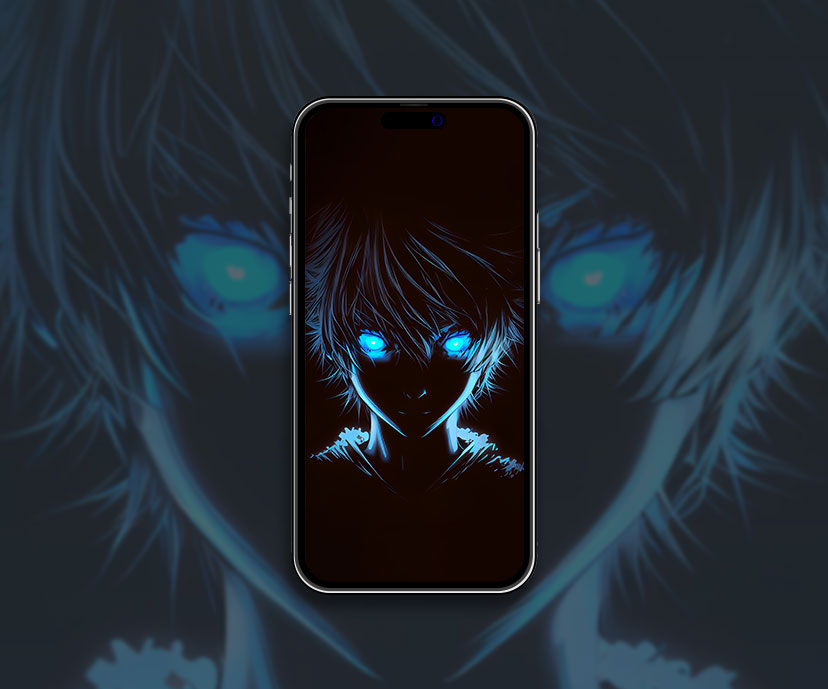boy with blue glowing eyes anime wallpapers collection