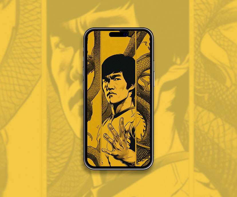 Bruce Lee Collection de fonds d’écran jaunes