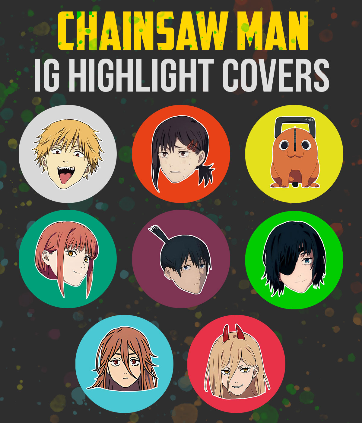 chainsaw man ig highlight covers pack