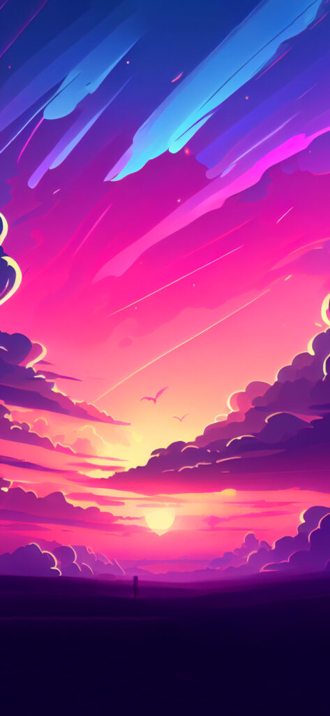 Clouds & Sunset Hot Pink Wallpapers - Clouds Aesthetic Wallpaper