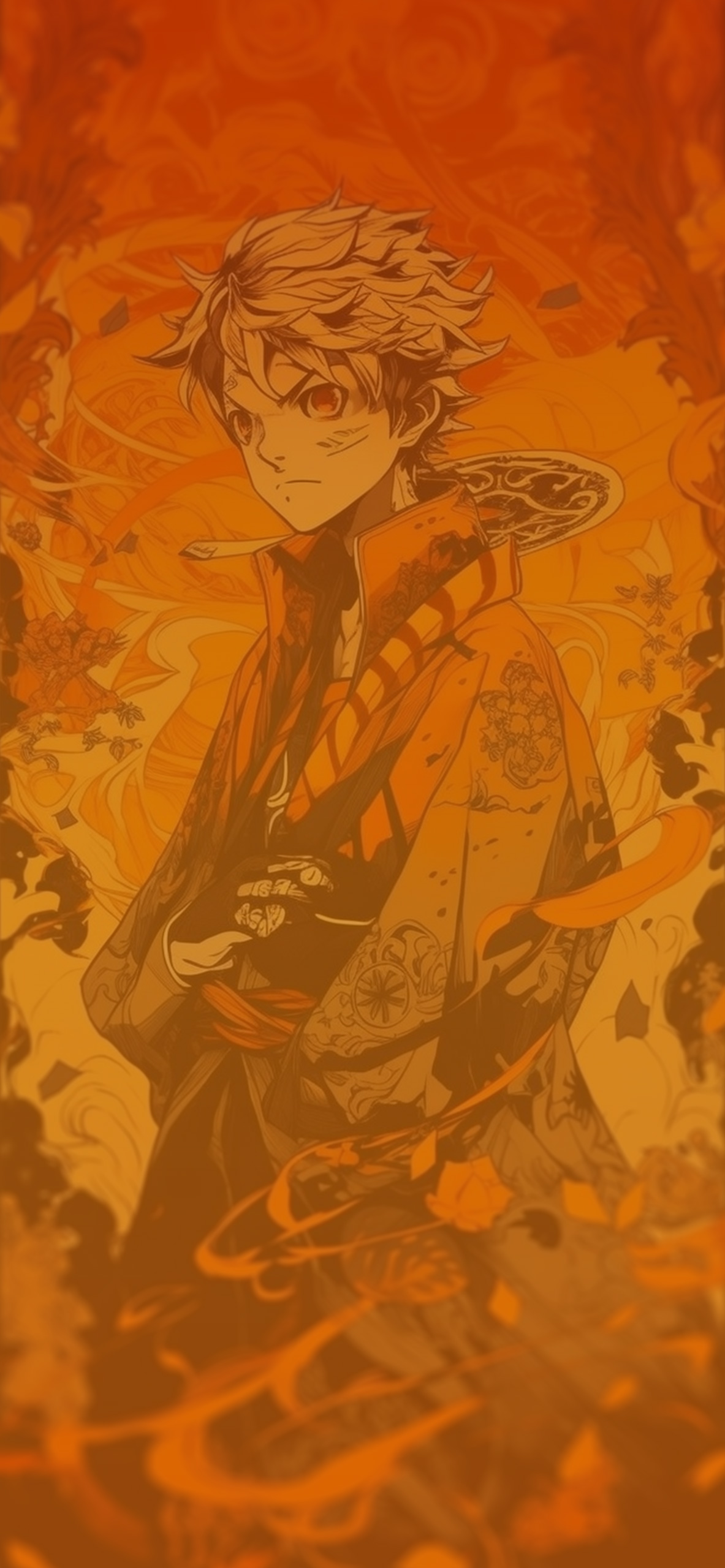 Zenitsu Agatsuma with sword from Demon Slayer Anime Wallpaper ID4039