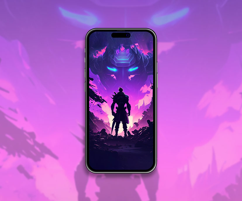 fortnite warrior vs boss purple wallpapers collection