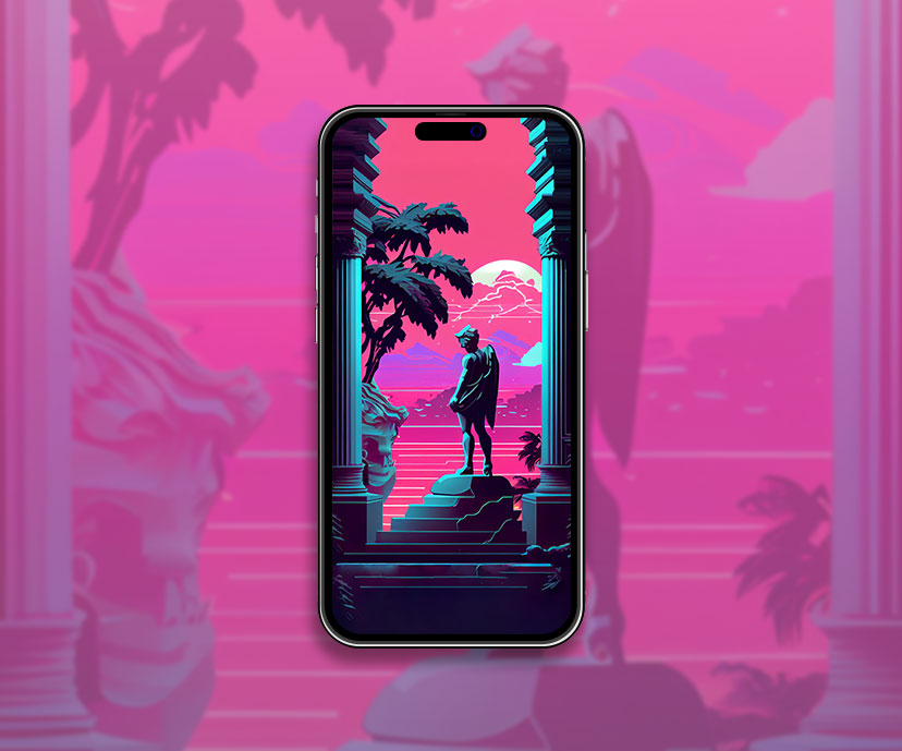 greek statue vaporwave wallpapers collection