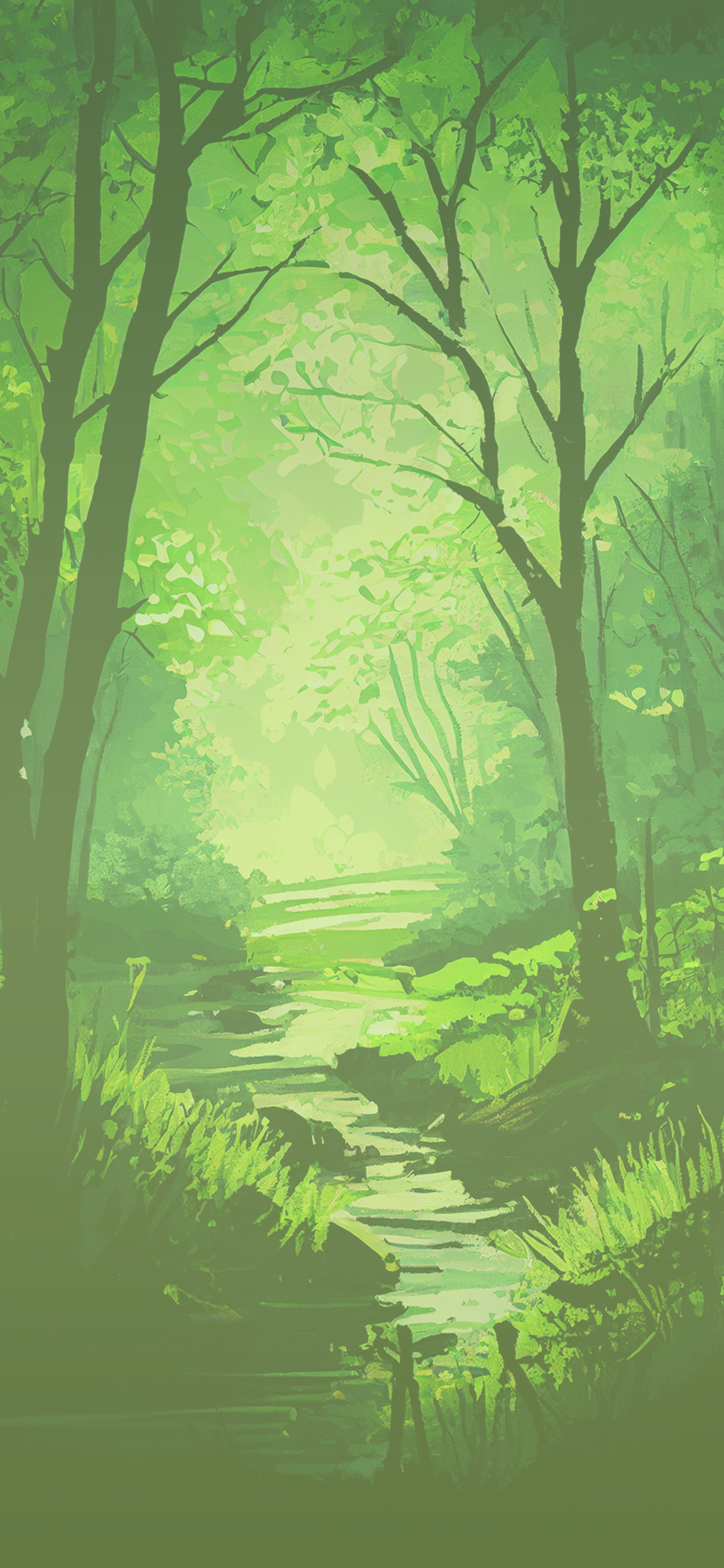 green forest aesthetic background