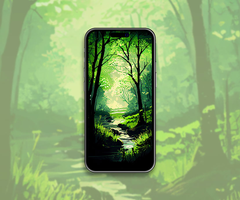 green forest aesthetic wallpapers collection