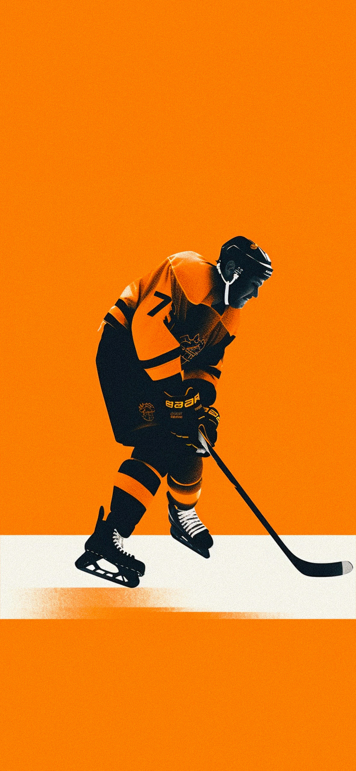 hockey player orange wallpaper