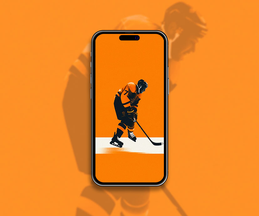 Joueur de hockey collection de fonds d’écran orange