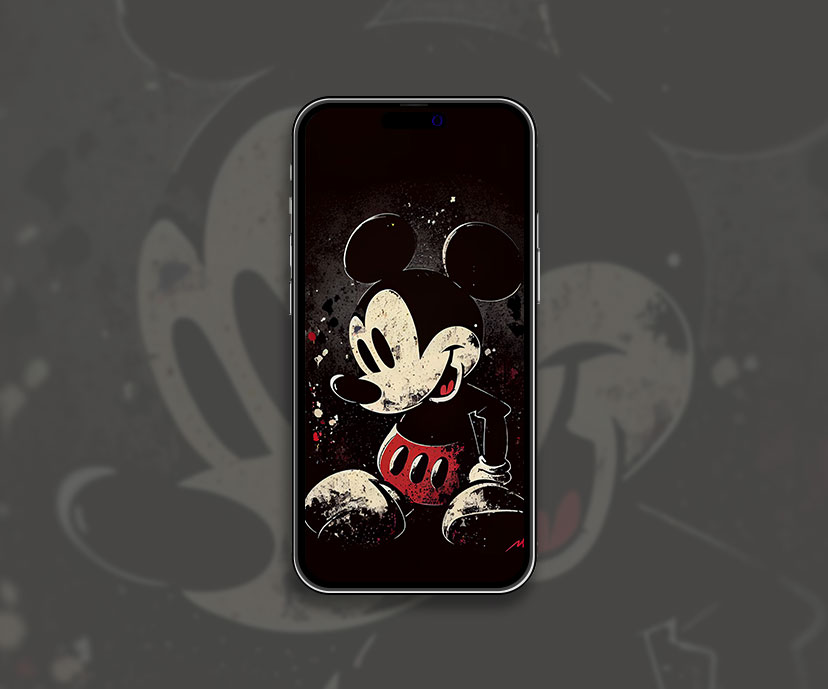 Mickey Mouse collection de fonds d’écran d’art noir