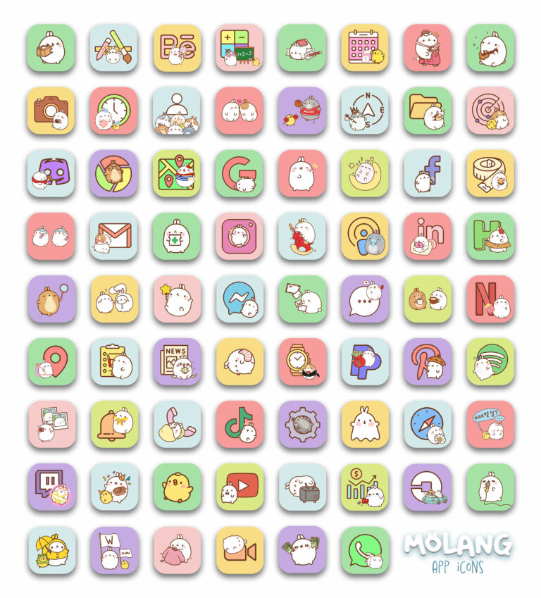 Molang App Icons iOS & Android - Free & Cute App Icons iPhone