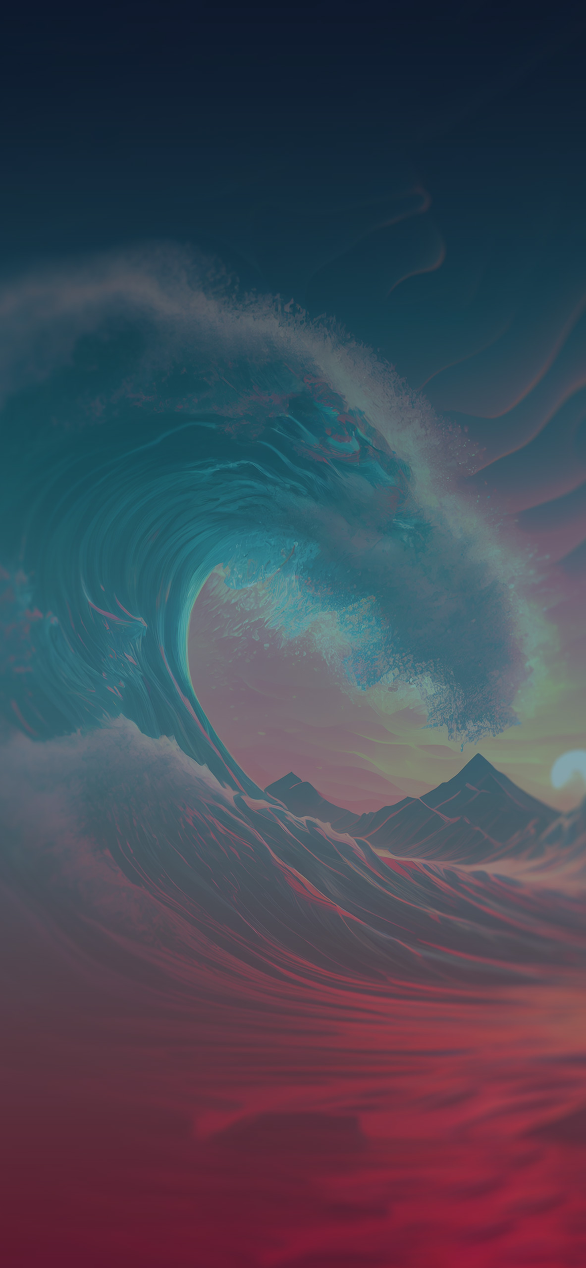 ocean wave sunset background