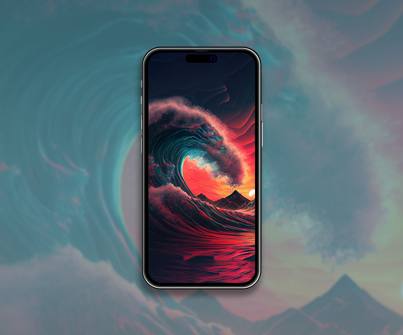 ocean wave sunset wallpapers collection