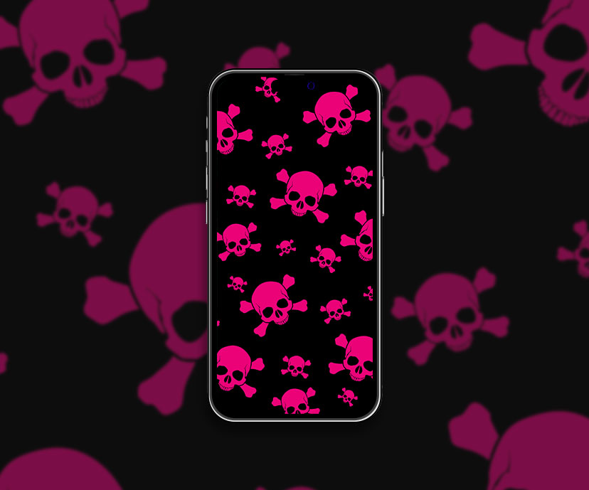 pink skull emo wallpapers collection