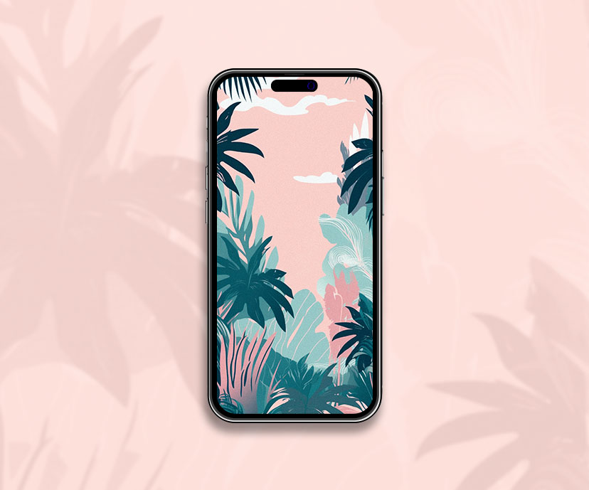 preppy pink jungle wallpapers collection