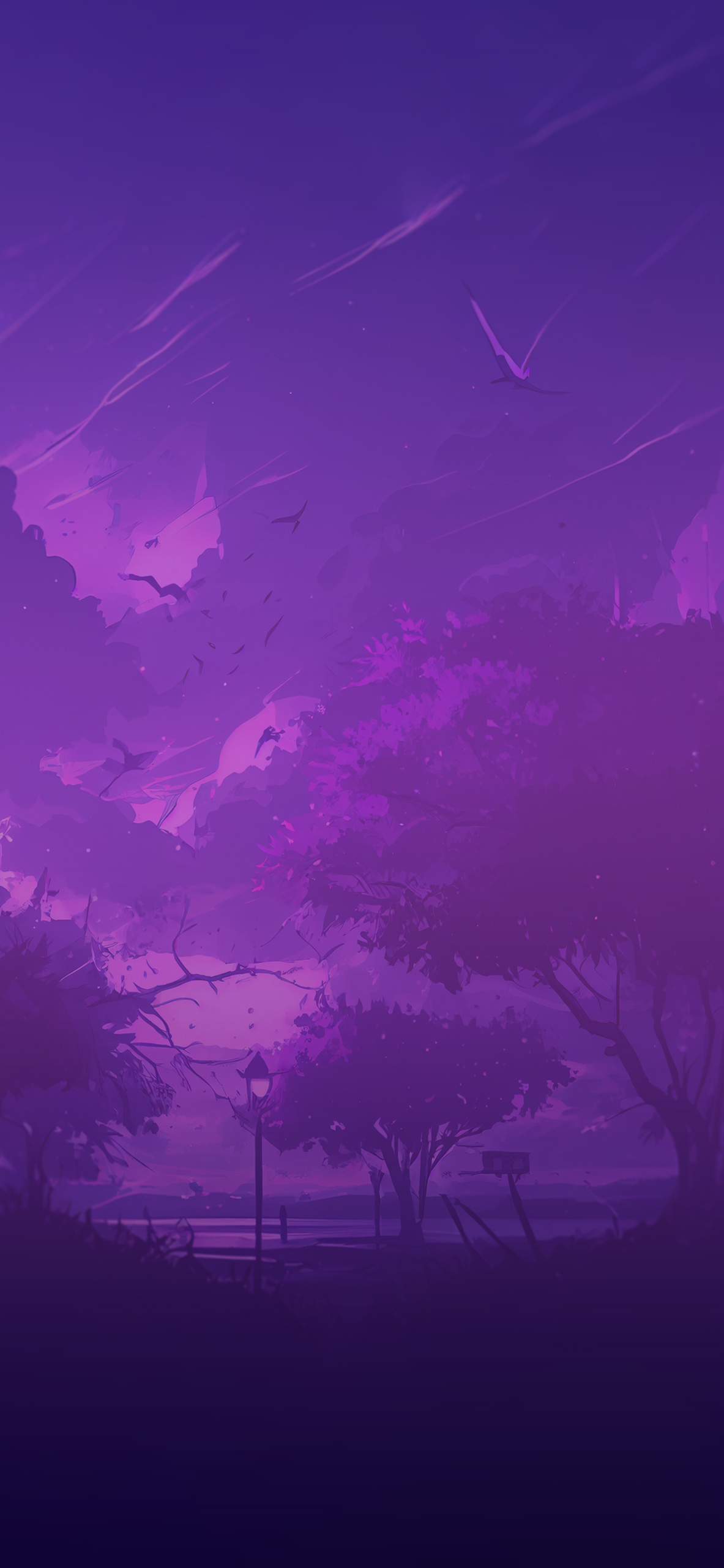 purple aesthetic anime background