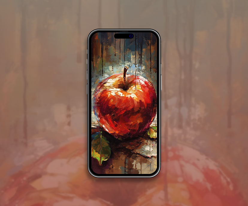 Collection de fonds d’écran de peinture de pomme rouge