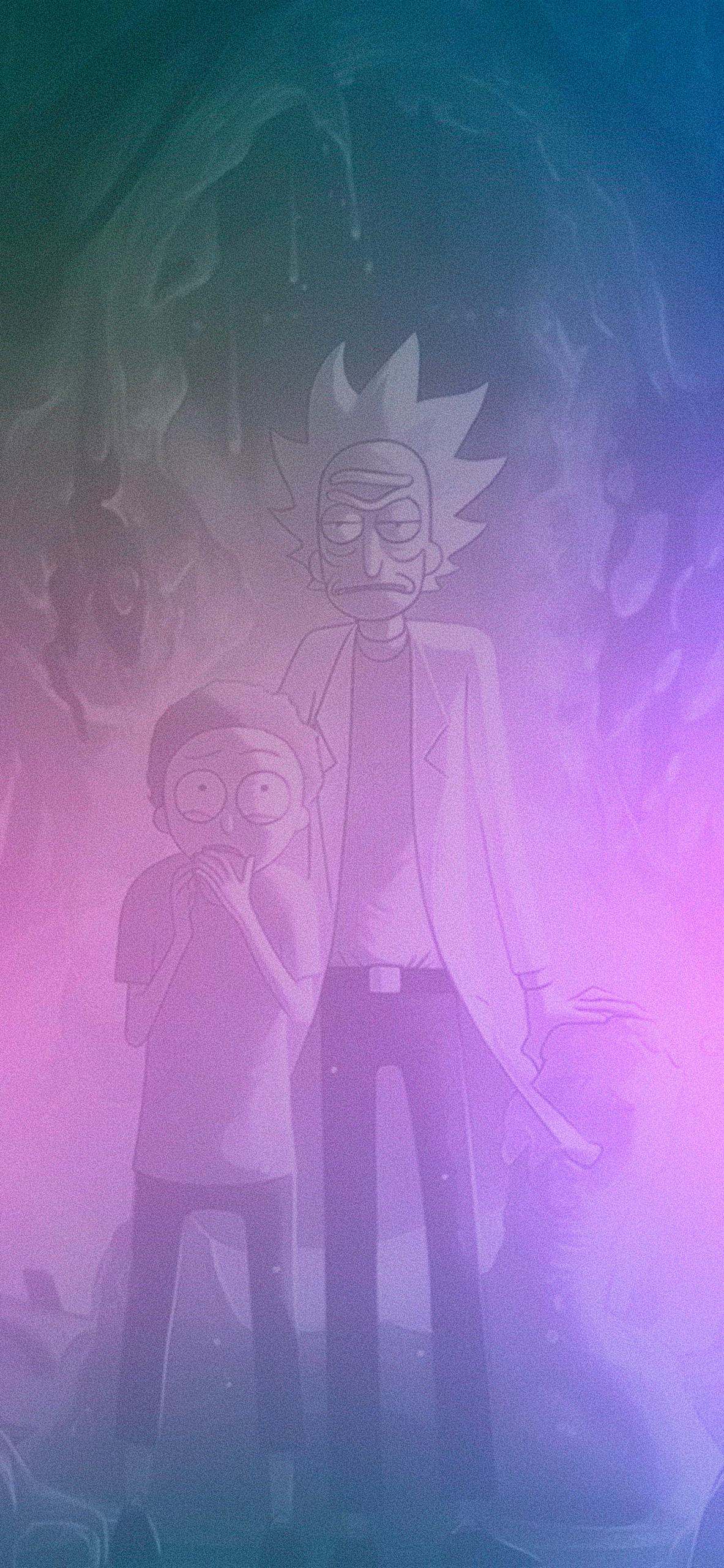 rick and morty slime in the cave background