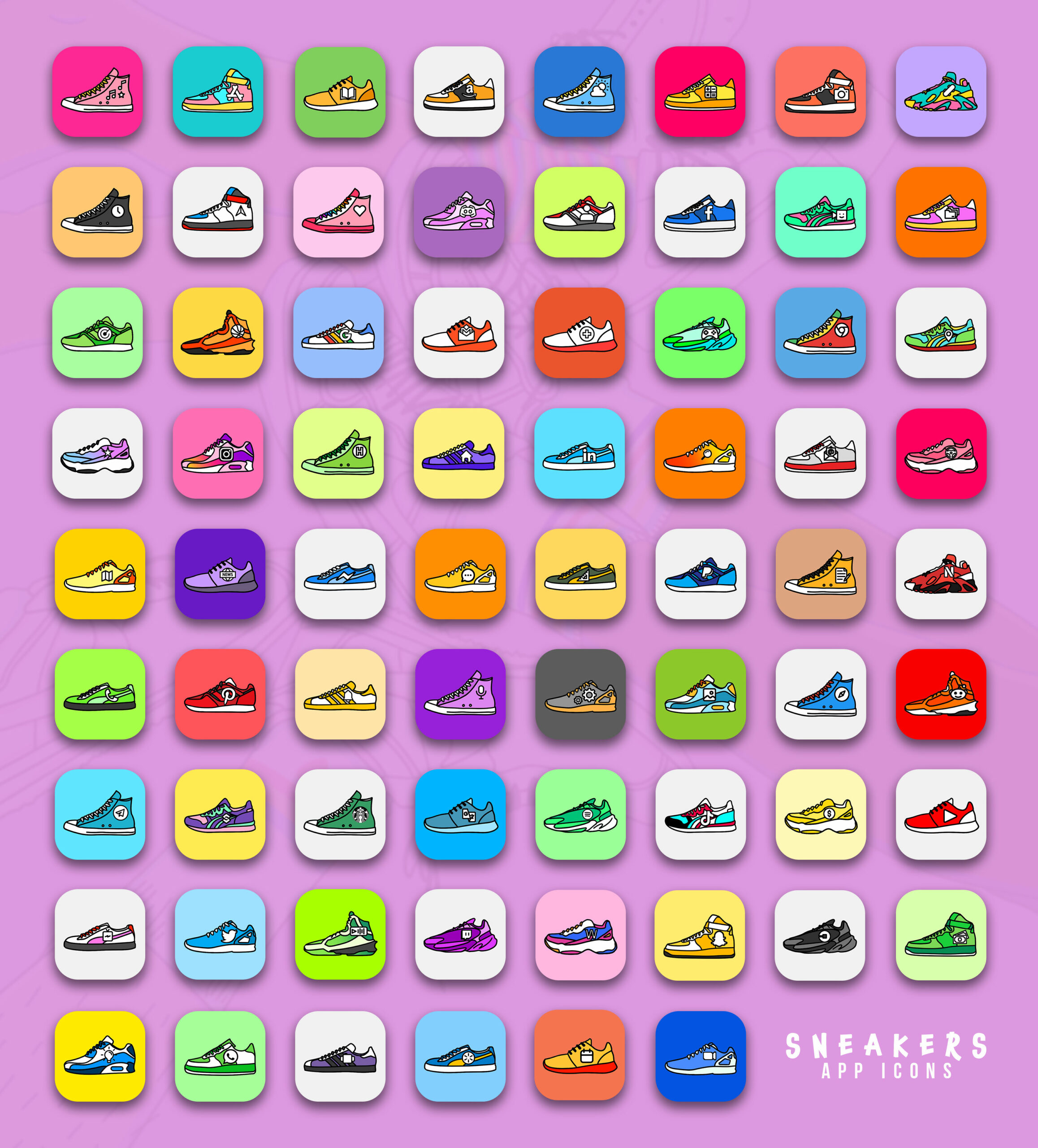 sneakers app icons pack preview 2