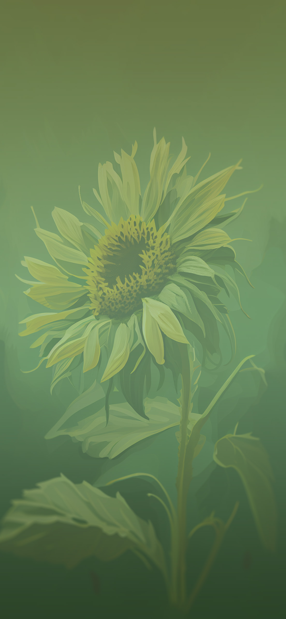 sunflower green art background