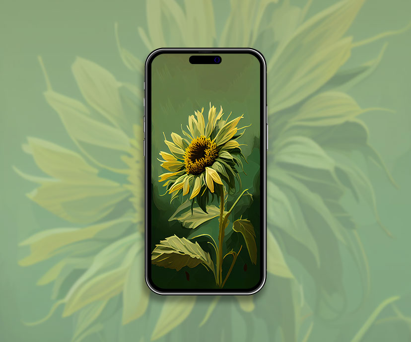sunflower green art wallpapers collection