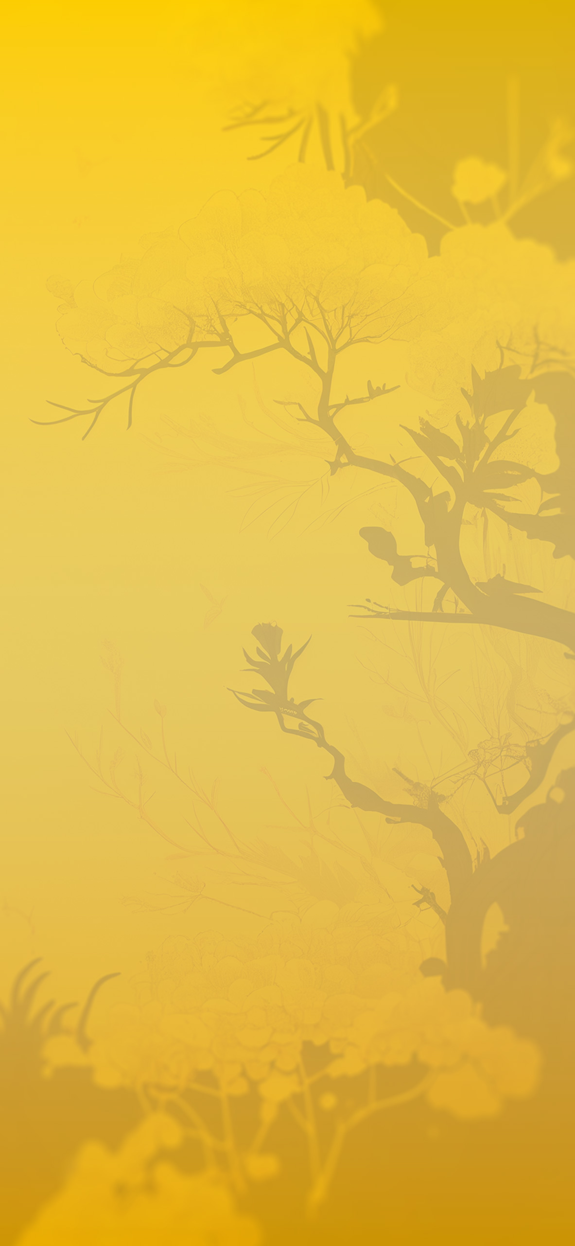 tree yellow aesthetic background