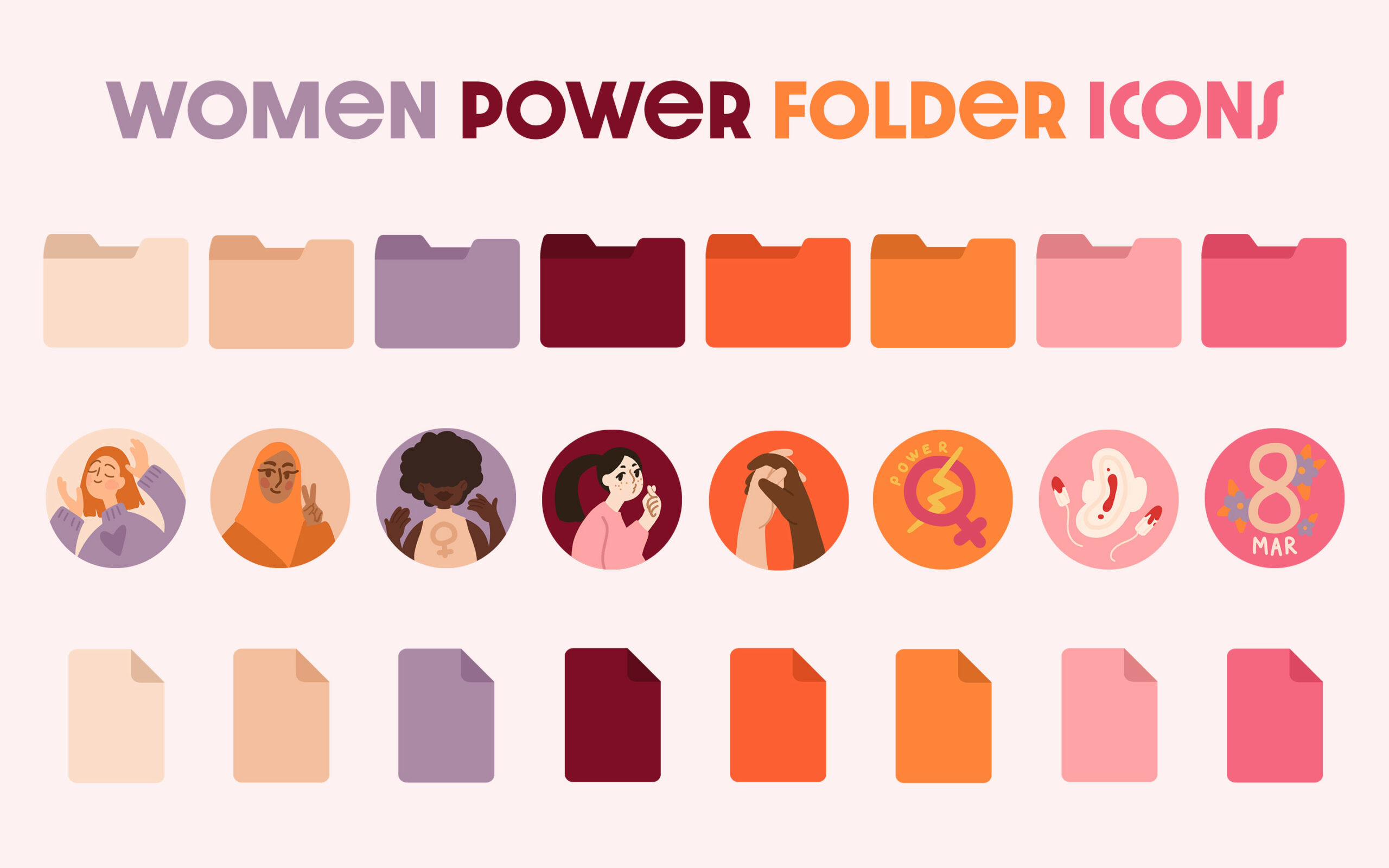 women power folder icons 1