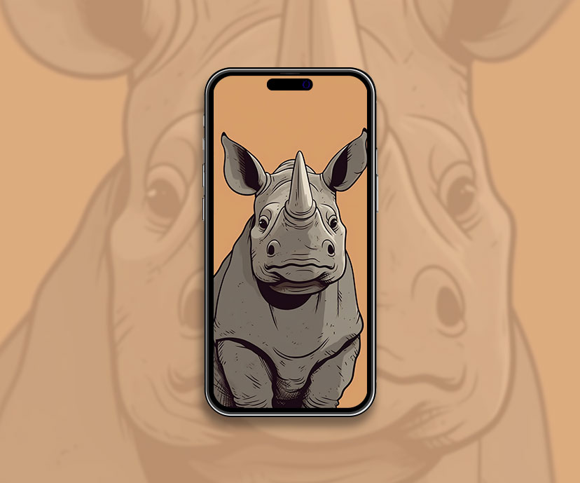 Collection de fonds d’écran bruns rhinocéros esthétiques