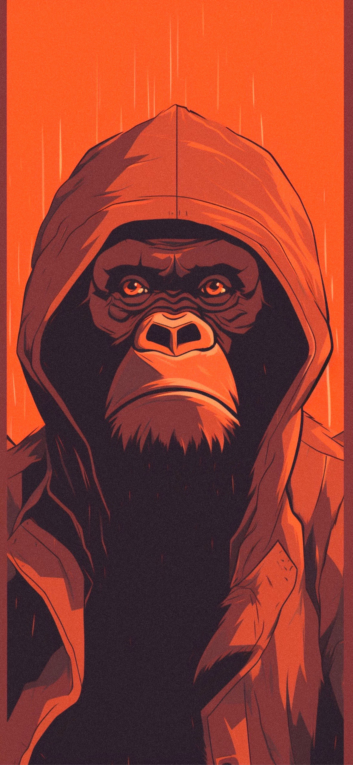 ape in the hood orange wallpaper