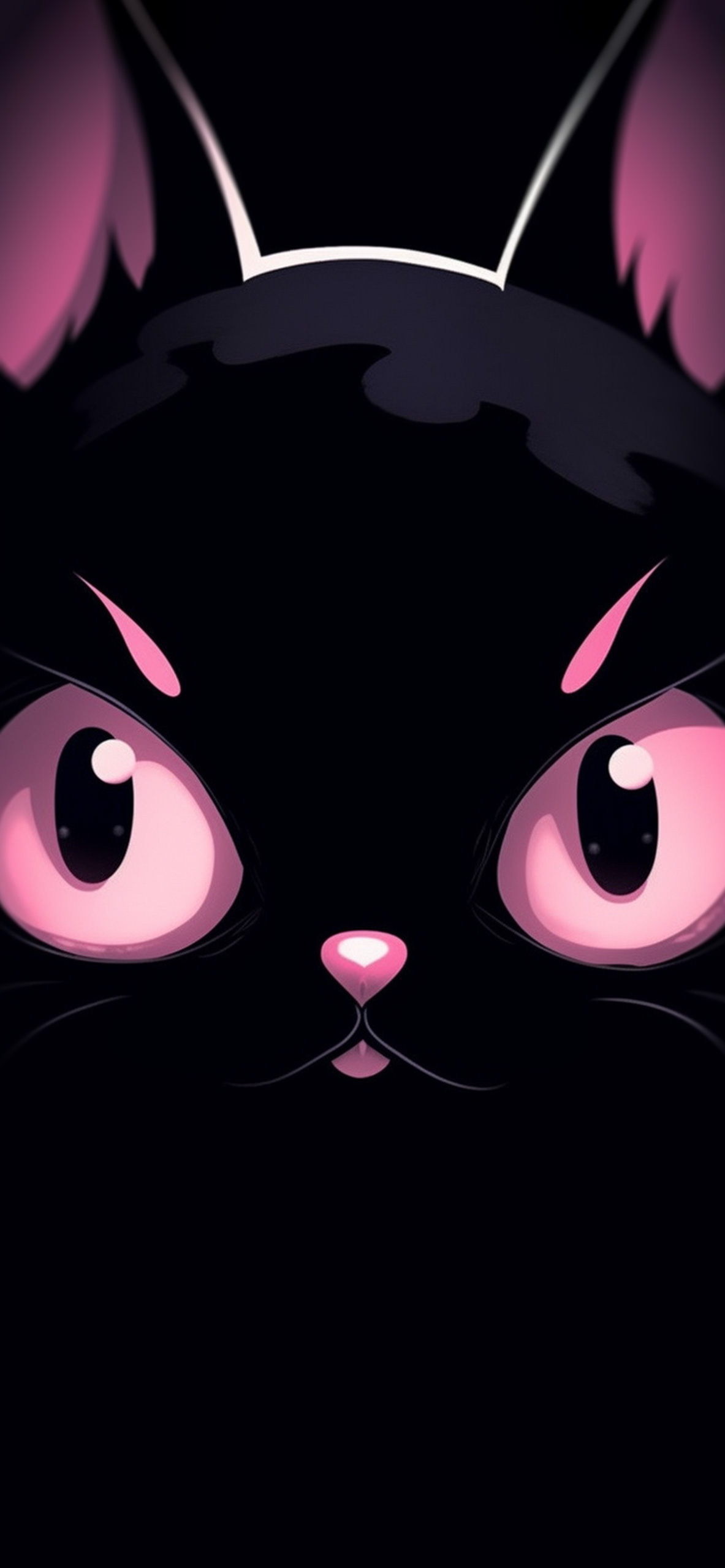 black pink cat wallpaper