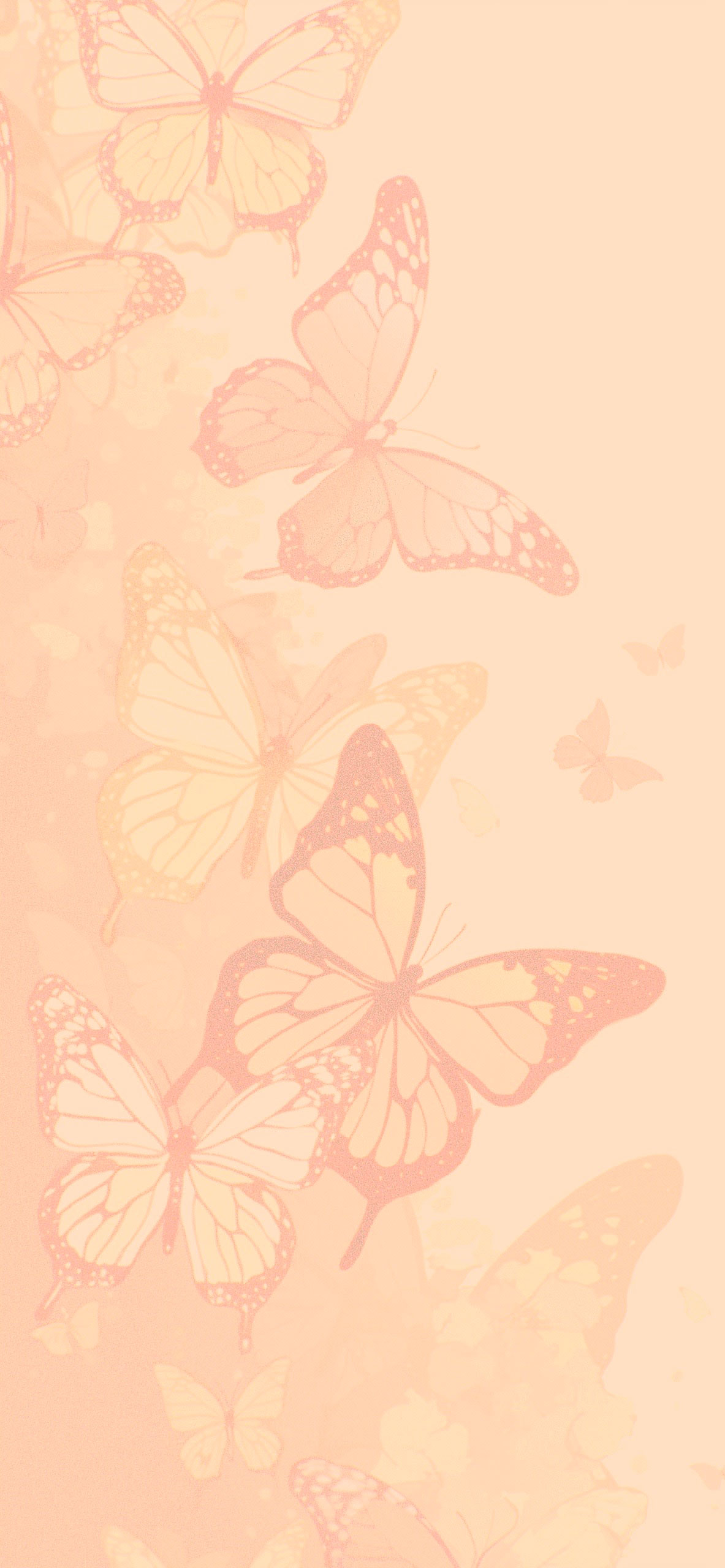 butterflies aesthetic beige background