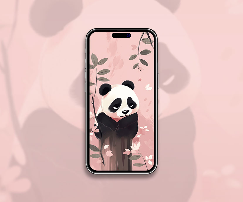 cute panda pink wallpapers collection