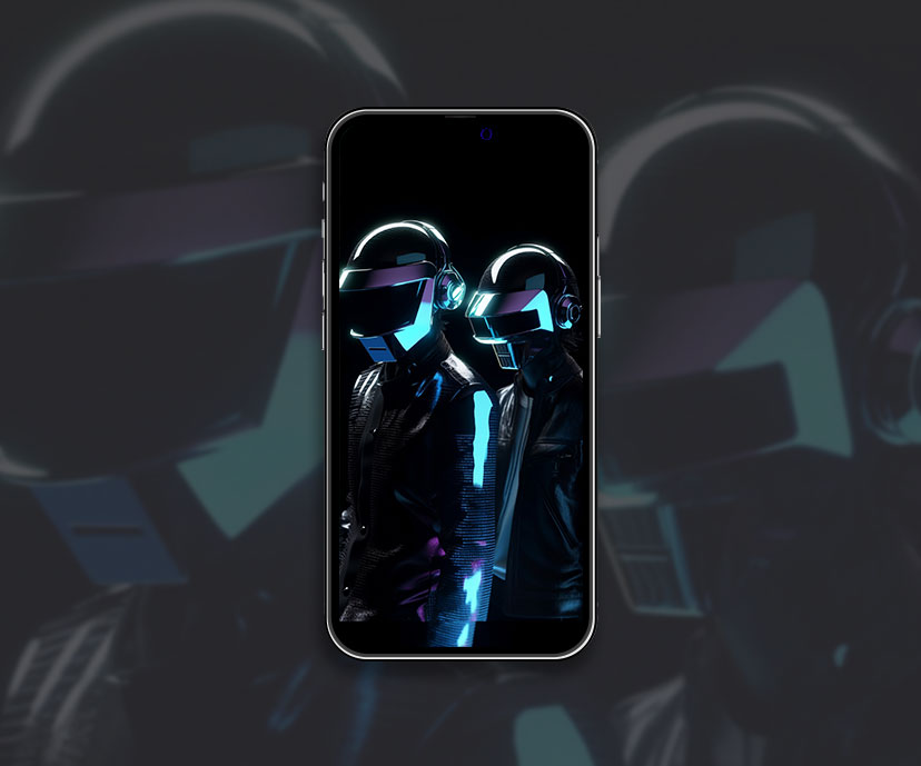 daft punk black wallpapers collection