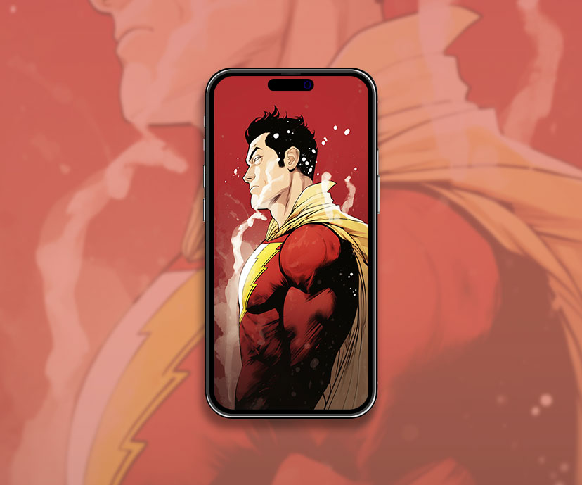 dc shazam red wallpapers collection