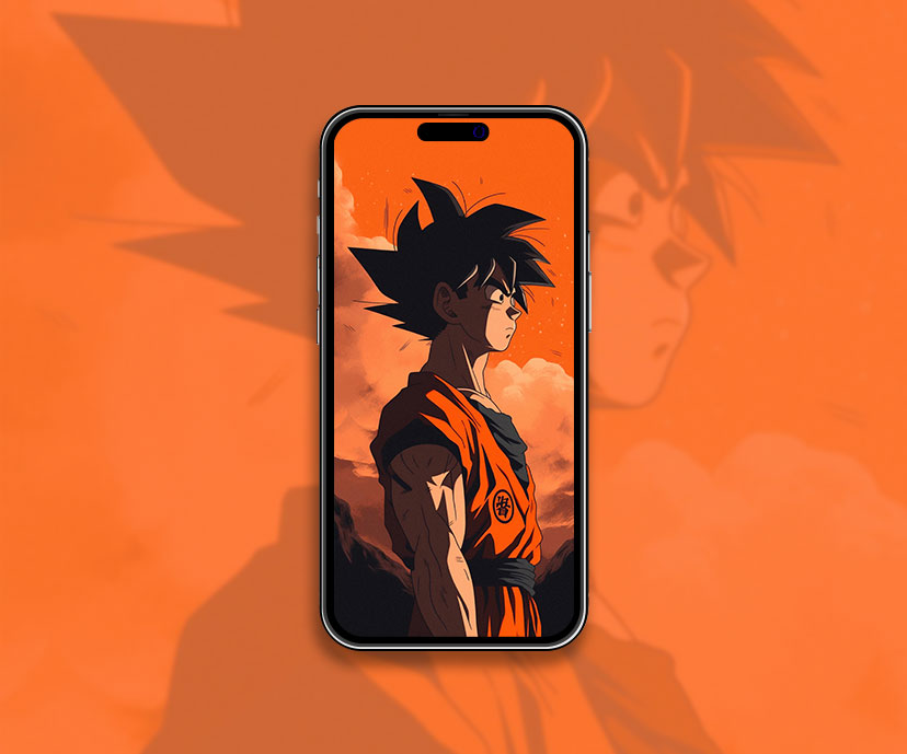 Dragon Ball Goku Collection de fonds d’écran orange esthétique