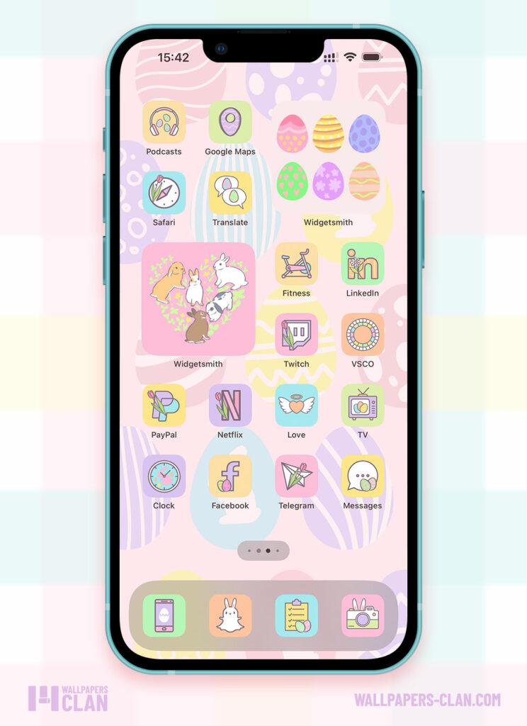 Aesthetic Easter App Icons iOS - Easter Pastel App Icons iPhone