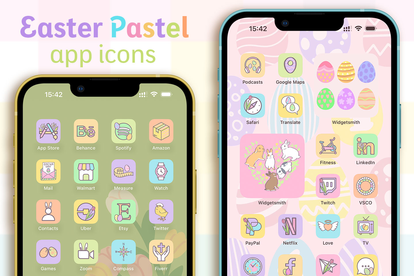 easter pastel app icons pack