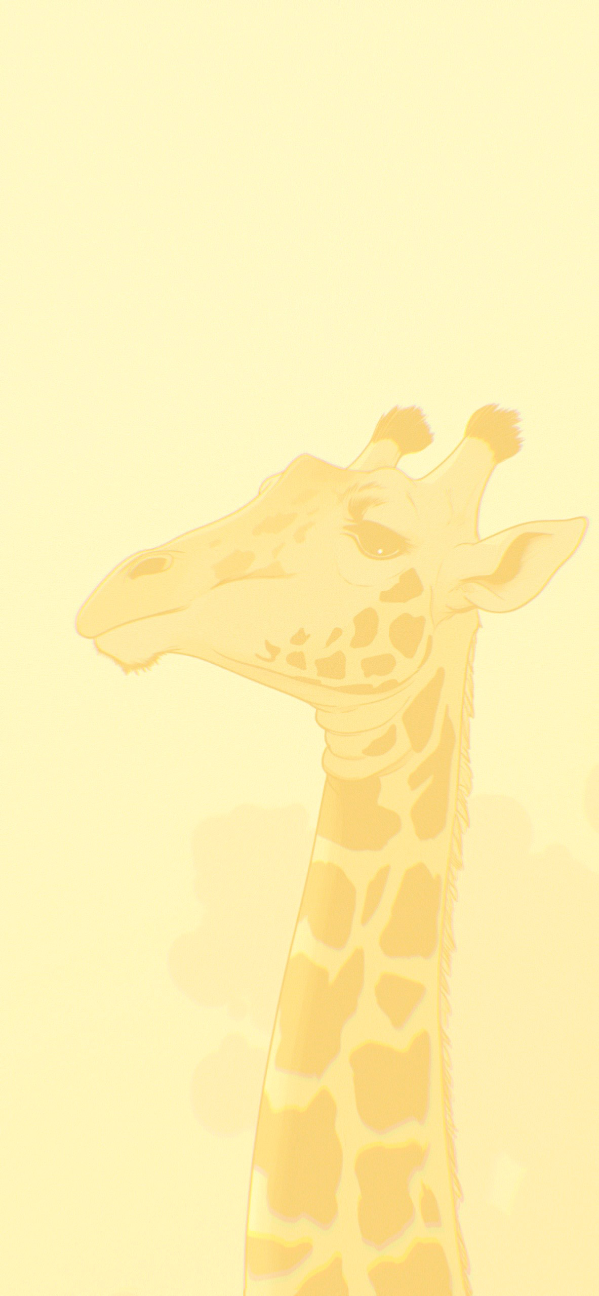 Giraffe Light Yellow Wallpaper iPhone - Aesthetic Giraffe Wallpaper
