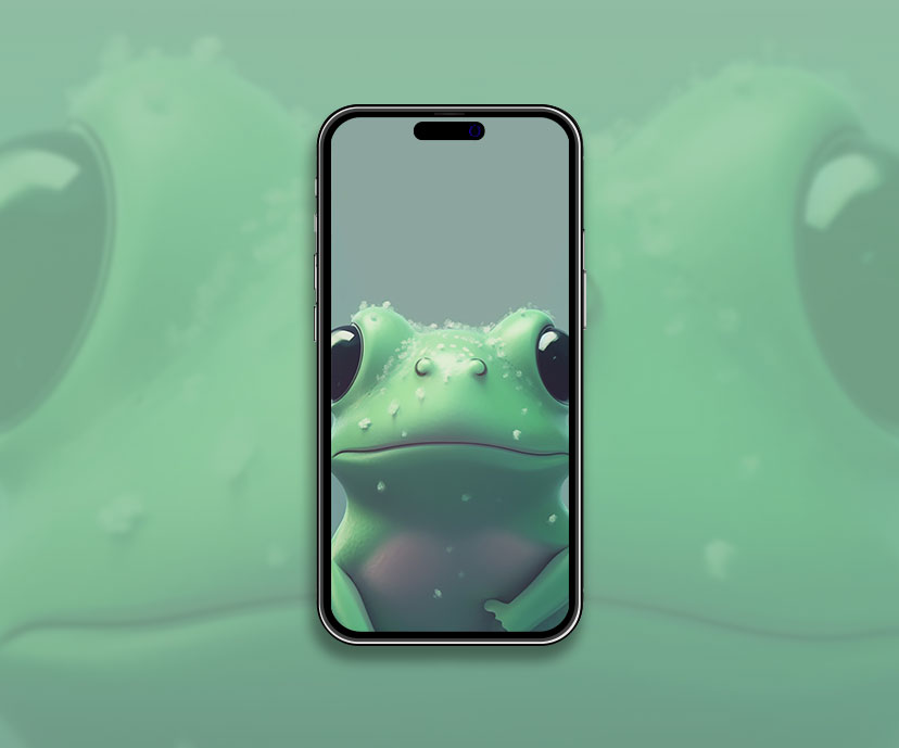 Collection de papiers peints esthétiques Green Frog
