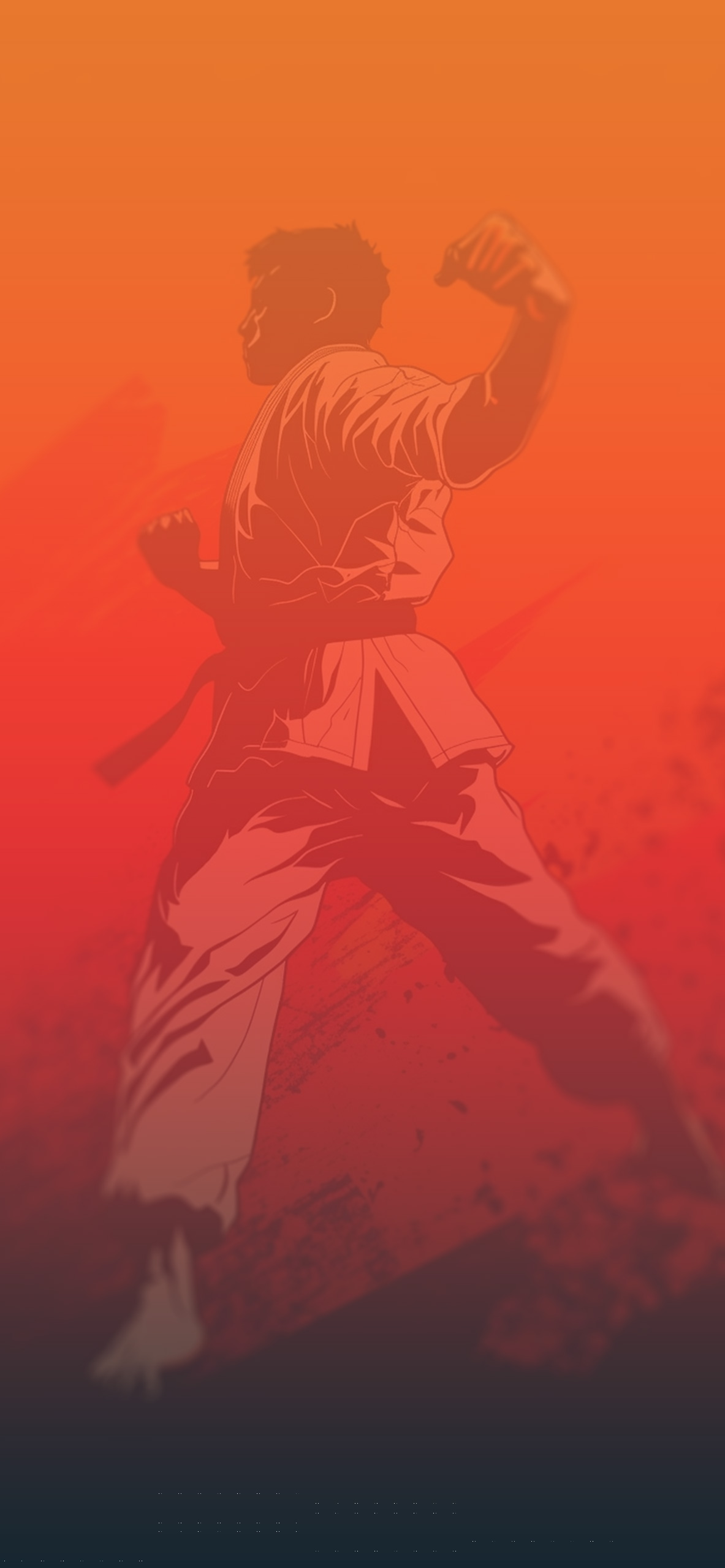 karate orange background