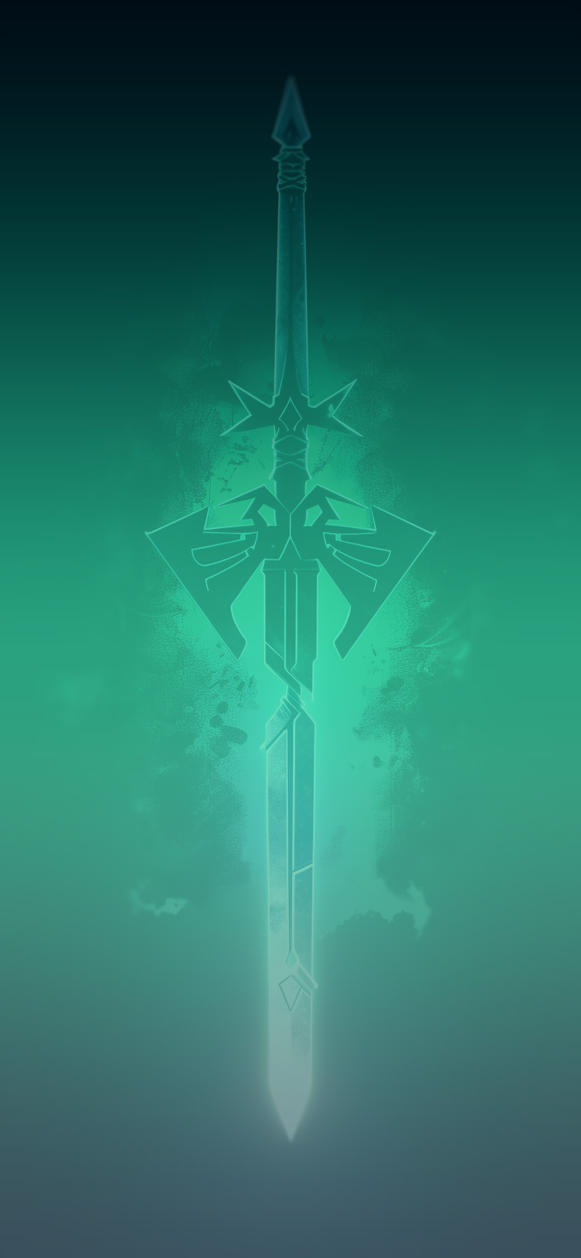 magic sword dark green background