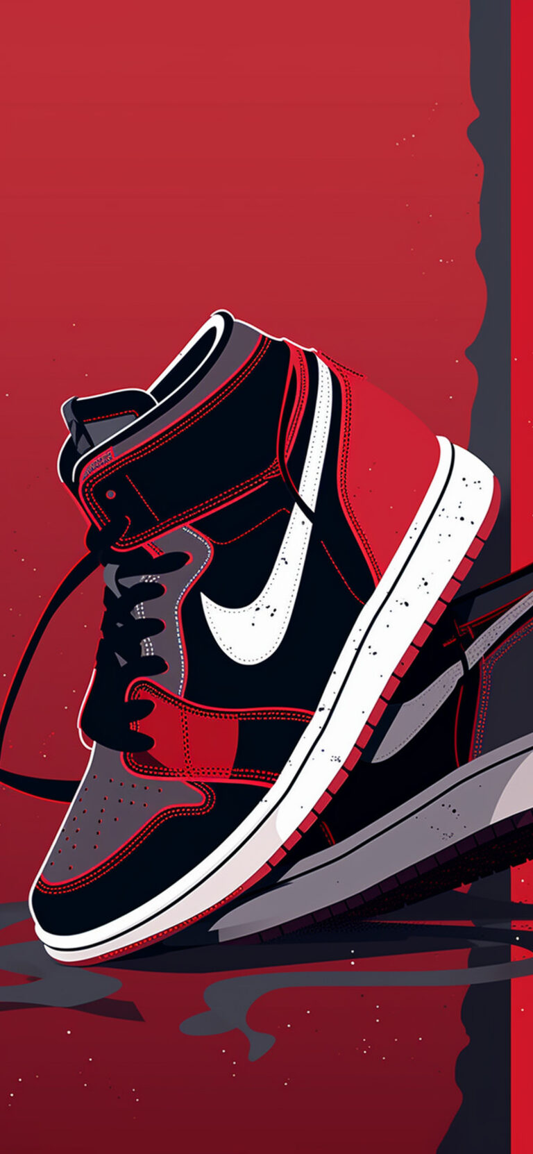 Nike Jordan 1 Retro Sneakers Red Wallpapers - Wallpapers Clan