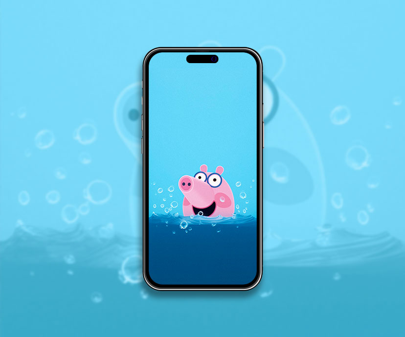 peppa pig swimming blue wallpapers collection
